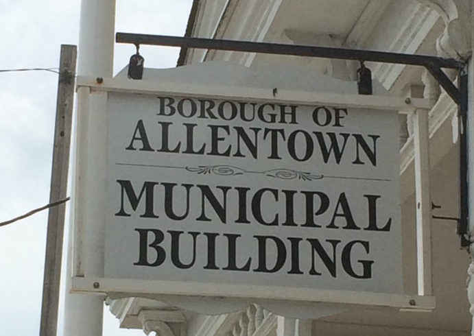 Borough of Allentown Municipal Building sign